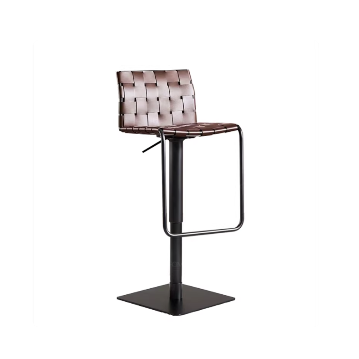 Basketweave Perch Bar Stool